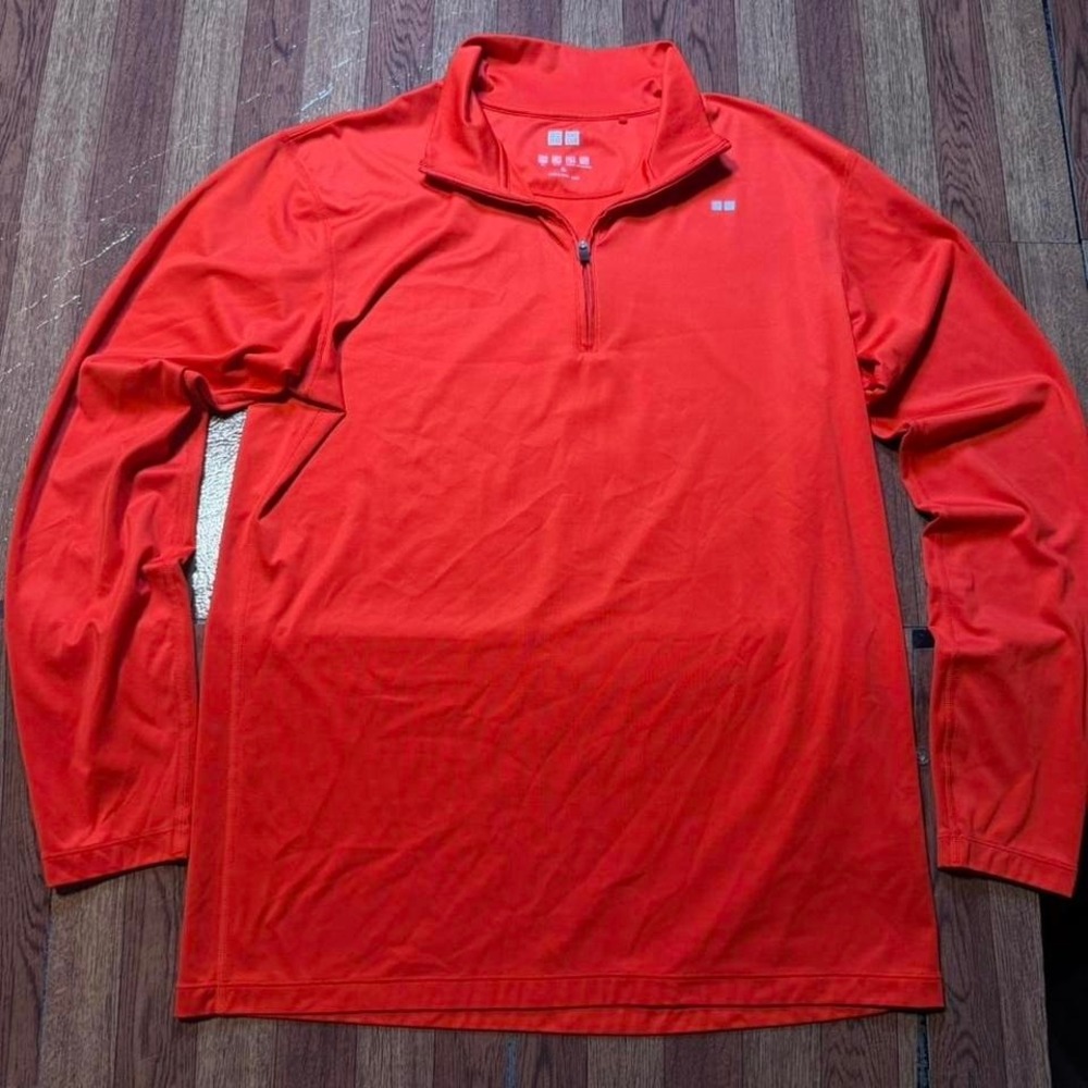 Uniqlo Red Dry Retro Tech Sportswear Running Quarter Fitted Jacket XL